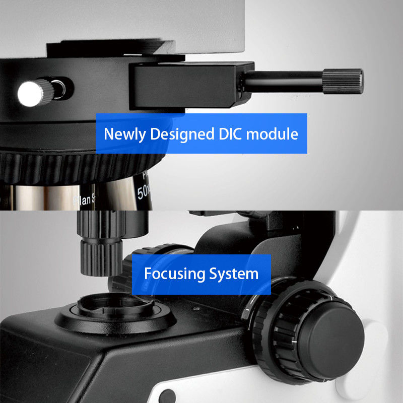 OPTO-EDU A13.1093-R Trinocular Metallurgical Microscope Semi Auto Reflect BF / DF DIC Polarizing